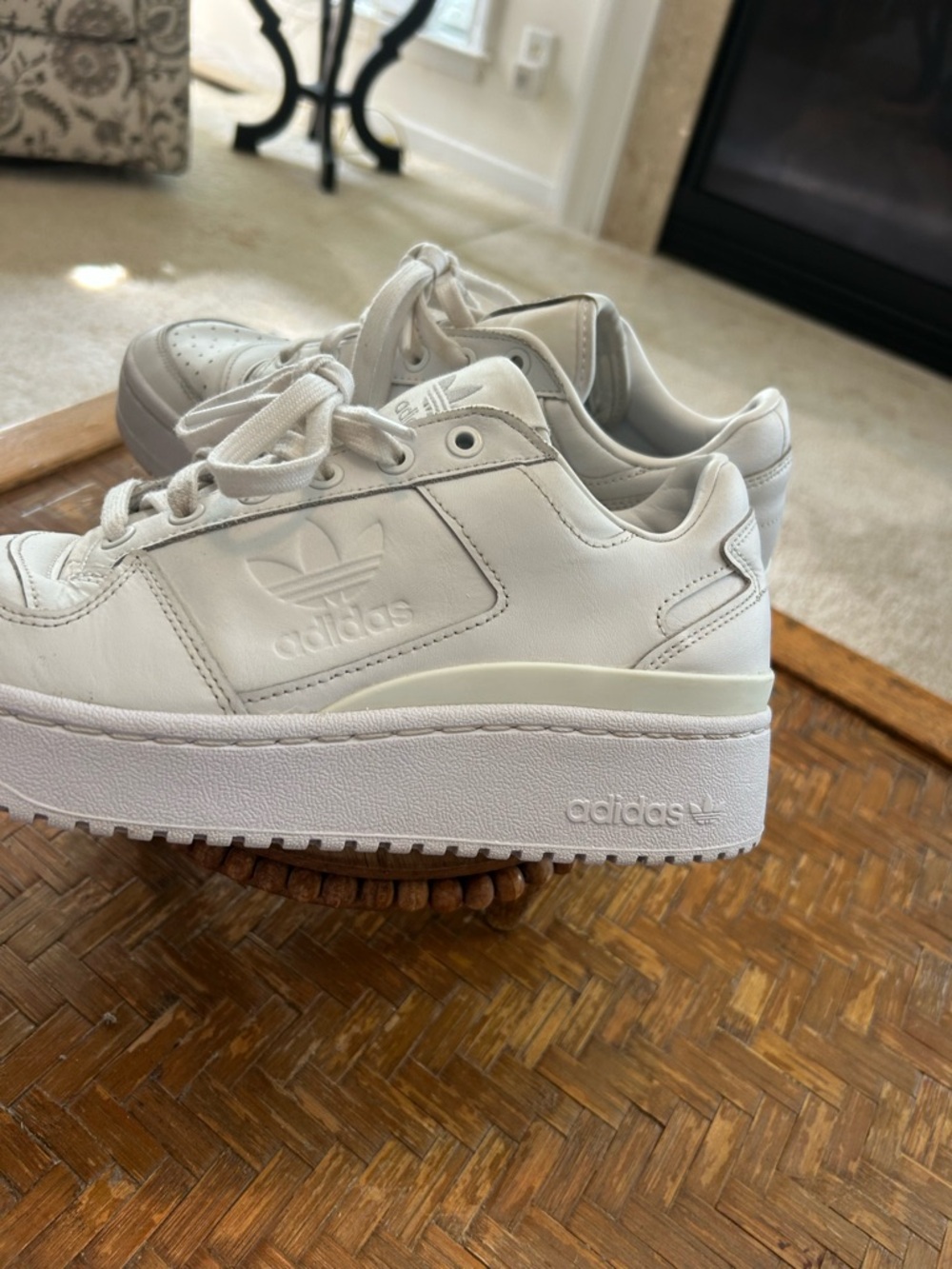 Adidas Originals Forum Bold White Platform Sneakers - Picture 4 of 11